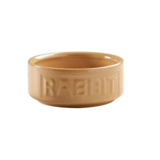 The Mason Cash Cane Pet Bowl has been designed with embossed "Rabbit" lettering on the side of the bowl. With a classic design the bowl is suitable for both food and water. Produced from heavy duty stoneware, the bowl is practical and prevents bowls from moving and tipping over. Designed with thick sides, the bowl is extremely durable and resists chipping and biting. The bowl is also designed to keep food and water cool.
