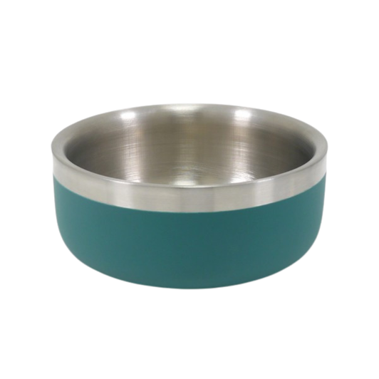 Premium bowls for stylish mealtimes. Stainless steel is chew-proof and the double-wall construction gives these bowls a quality feel. It also means they are less likely to be tipped over than standard stainless-steel bowls. Easy to clean (handwash only) and with an anti-slip base. Each bowl is 12.5cm (5"") in diameter and holds 350ml of food or water. Ideal for pets such as rabbits, guinea pigs and rats, but also suitable for cats and smaller dogs
