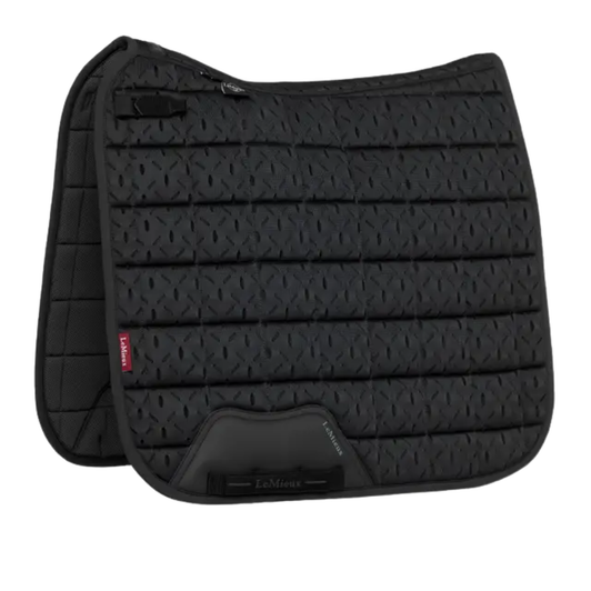The ideal pad for training and performing in warm climates, this cooling pad's technically advanced materials enable maximum airflow for optimal temperature control under the saddle.

A 3D mesh upper with perforated foam inner offers maximum airflow during exercise, with space for heat to escape and cool air to flow in.

The innovative 'Feel Cool' lining fabric features a clever moisture-activated cooling crystal technology throughout the fabric weave. Its technically advanced cooling action draws heat away from the horse's skin and allows it to escape through the fabric weave. Activated by moisture, it works harder, the harder your horse works.

A flexible mesh spine reduces pressure on the withers and back, while increasing air circulation through the saddle channel to cool the spine.
