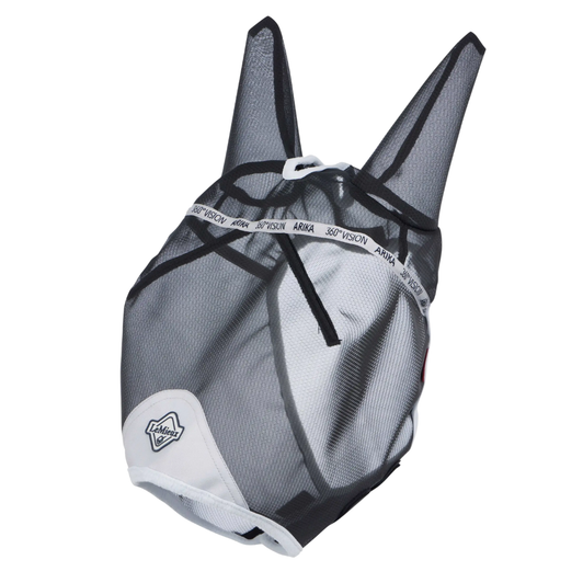 Ideal for those days when fuller coverage feels to much, reach for this almost full mesh fly mask providing 59% UVA blocking. Designed with durable mesh for 360° vision, it stands away from the face to give clearance over the eyes.

Robust mesh ears protect from flies and dust. There's LeMieux branded jacquard webbing over the browband for added structural strength.

Security is assured with a forelock hole, double hook and loop strap and elasticated back edge for a snug fit.