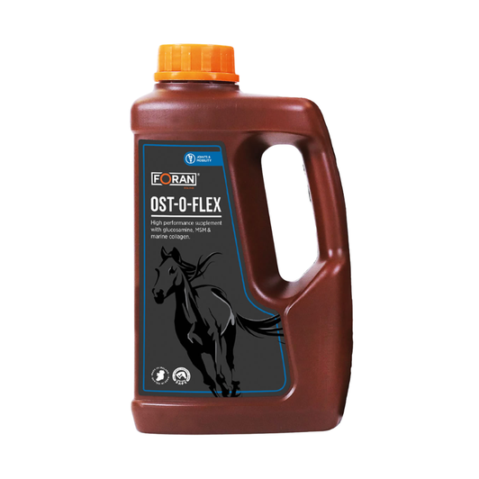 Palatable, highly effective syrup, containing glucosamine, MSM and marine collagen to help maintain joint mobility and health. Glucosamine, a key component of cartilage. MSM promotes joint and ligament health. Marine collagen as a source of calcium, chondroitin sulphate and hyaluronic acid. Ideal for performance horses.