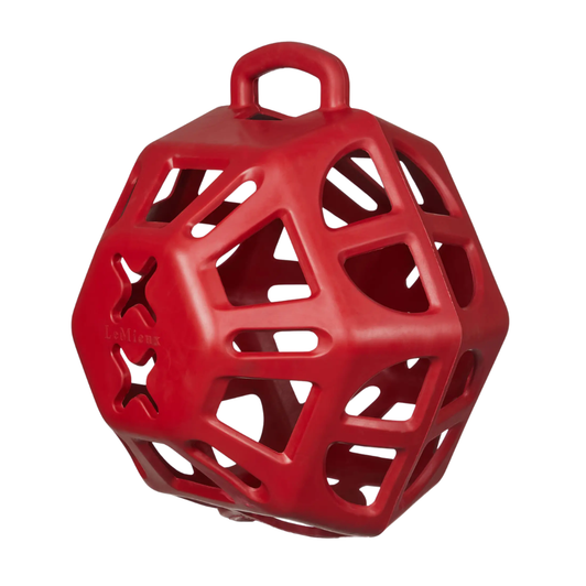 This hay feeder is the ultimate stable boredom buster. Stuff it with hay to keep your horse entertained in low-level play, which reduces stress and aids relaxation. 

Durable construction stands up to hours of nibbling and nosing. Slow feeding offers all the benefits of feed-led entertainment without adding treats into your horse's diet. 

38cm diameter - holds approx 2kg dry hay.