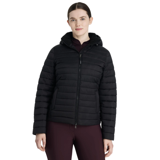 This lightweight puffer is insulated with recycled fill, which stays light even when wet and won't slip down or bunch up inside the coat.

Water-resistant outer fabric is ideal for light showers, while stretch fabric storm cuffs keep out the draughts. A two-way front zip is ideal for riding comfort. Zipped side pockets and a zipped internal pocket offer many places to stash your essentials.

A detachable adjustable hood provides flexibility for days when you're expecting rain.

Designed to fit true to size. If you'd like a more generous fit, we recommend you size up.