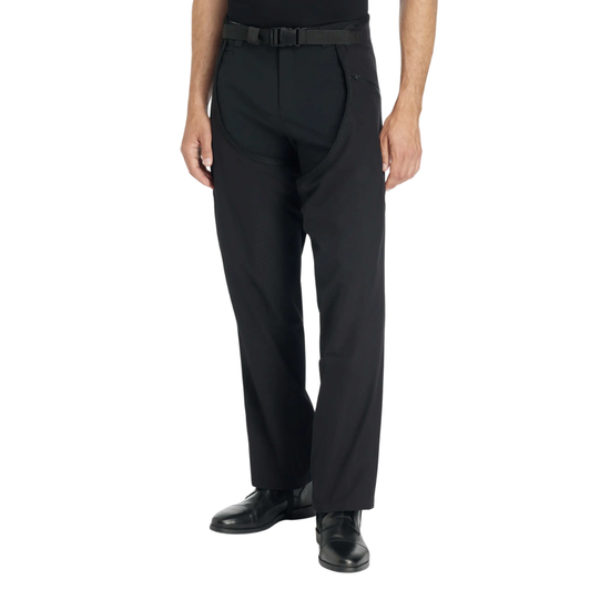 Take on all winter weather with these LeMieux DryTex Stormwear Waterproof Chaps, which are packed full of practical and stylish features.

Made from breathable yet durable stretch material with thermal fleece lining, these full chaps are fully waterproof and perfect for wet days at the yard - the rain simply beads and runs off! Waterproof rated to 5000mm and breathability rated to 4000mvp.

Adjustable elasticated boot straps stop the hems from rising while riding, and silicone knee grips ensure stability in the saddle. Reinforced knees and inner lower leg give added durability, making sure these chaps withstand winter's hard work.

The adjustable waistband gives a comfortable and secure fit, while a waterproof zipped hip pocket is a handy place to stash valuables. Reflective details pick up the light in dim conditions.