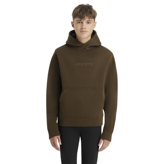 Fleece-lined for extra warmth, this LeMieux Hoodie for boys is a reliable layer of comfort on cool days.

The brushed sweat fabric is soft and hardwearing with just the right amount of smart and sophisticated style.

A hood, ribbed cuffs and hem, and an embroidered LeMieux logo on the chest complete the look and add the final touches of warmth.