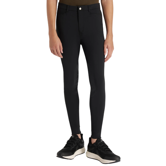 Let's hear it for the boys! These must-have breeches are designed for boys with the durability and fit you expect from LeMieux. 

With a slim fit silhouette in four-way stretch fabric for comfort and unrestricted movement, these breeches will support their every move. The tapered leg feels smooth under boots, while functional pockets are handy for the essentials. Grippy silicone tape on the inner waistband stops them from riding up or down during all their activities.