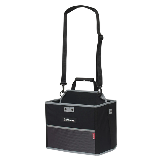 Ideal for travel or overflow storage at the yard, this packaway storage tote provides additional space when needed. Easy to assemble, it pops together with strong press studs to create a large and strong carry tote.

There are lots of sections and pockets for all your equipment and grooming accessories, plus a strong grab handle and removable shoulder strap offering comfortable carrying options.

The sturdy mesh base allows dust and dirt to escape and air to circulate, keeping things neat and clean. And when you're done, it packs flat for storage. Sheer genius!