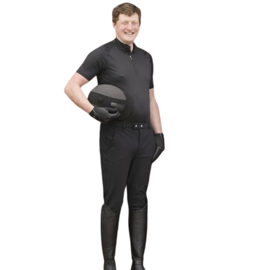 A true cold and wet weather solution, designed to keep you warm and dry in the saddle using advanced technical fabrics.

Made from a soft-feel four-way stretch material, these breeches provide unrestricted comfort and supportive fit. The thermal fleece backing helps maintain warmth, while the waterproof and windproof outer fabric protects against the elements.

Practical features include two deep hip pockets and a side phone pocket for quick access when riding, along with a front zip fastening and secure double-clip closure. A silicone grip seat ensures stability in the saddle, and a Lycra sock insert delivers superior comfort at the ankle.

Waterproof and Windproof
Thermal Lined
Two Hip Pockets
Side Leg Phone Pocket
Belt Loops
Waterproof Rating 3,000mm