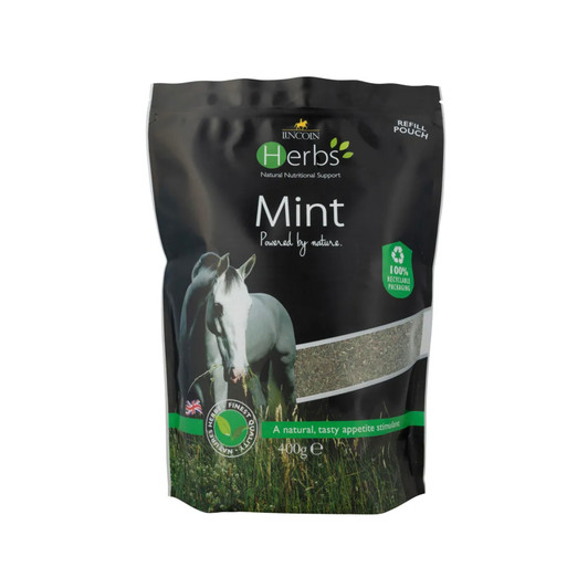 100% pure spearmint, a natural herb loved by horses and ponies for generations. Added to the daily feed, it offers the perfect solution for fussy eaters whilst the strong aroma is perfect to disguise medications and supplements.