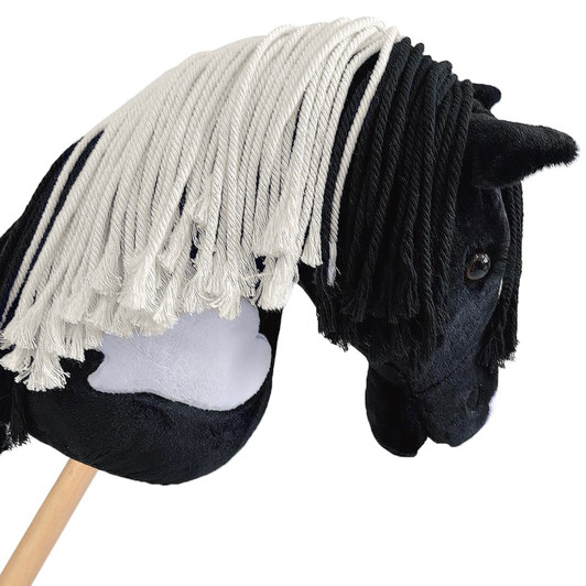 These are quality, hand stuffed hobby horses that have a mould inside to keep the shape. The mane can be cut to your desired length, be plaited. For endless playtime and activities.
