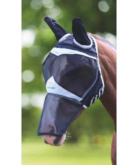 These fine mesh fly masks offer protection against the smallest of flies and midges. Full vision mesh stands away from the eyes, fleece padding keeps smaller flies out and offers wearable comfort.

UV blocking fabrics diminish the risk of sunburn and bleaching. The stretch poll and fleecy seam padding ensure an excellent fit to keep smaller flies out.

Further details include: Airstream ears. Stretch poll. Ultra-breathable. Allows full vision. Stands away from the eyes. Adjustable safety fastenings. 70+% UV blocking*, helping to diminish the risk of sunburn and sun bleaching. Minimum rating 60+% for eye and nose mesh. Effectiveness may diminish over time. Test carried out in accordance to BS EN 13758-I-2002+AI:2006.