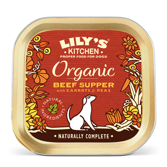 A hearty organic recipe made with fresh beef, chicken and pork, together with carrots, peas and spelt.

A unique selection of botanic herbs and all the essential vitamins and minerals have been added for your four-legged friend needs for a healthy diet. This naturally nutritious food is certified organic, which makes it especially good for dogs with sensitivities.