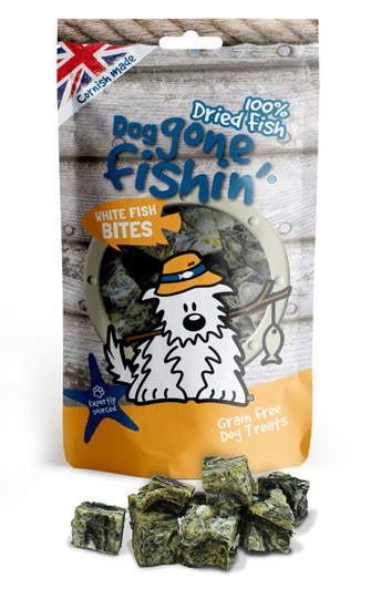 Handy bite sized pieces of white fish, air-dried to lock in all the goodness. This healthy nutritious fish treat contains naturally occurring Omega 3.