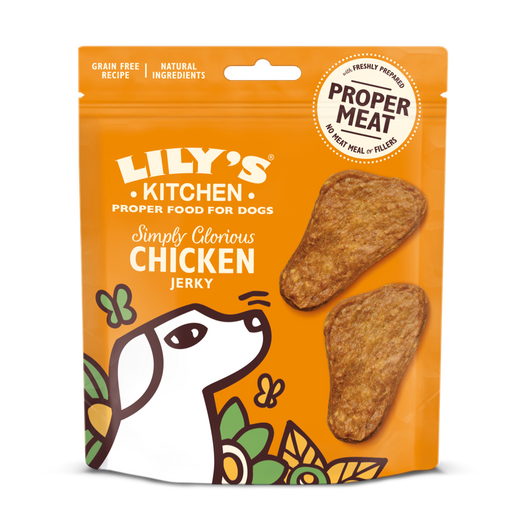 Made with freshly prepared chicken and gently oven baked for a lovely, chewy, flexible texture, our jerky is full of valuable protein and makes a simply delicious, natural treat. Perfect for training, in between meals or… just because. These tempting treats are made to a grain free recipe, with natural ingredients and without any added nasties - so your furry family can enjoy them every day.