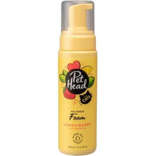 Felin' good - Our nourishing cat no-rinse foam makes cleaning fuss-free! With our amazing lemonberry fragrance which is a true burst of lemonade and sugar cane infused with fruity notes of ripe strawberry and peach.