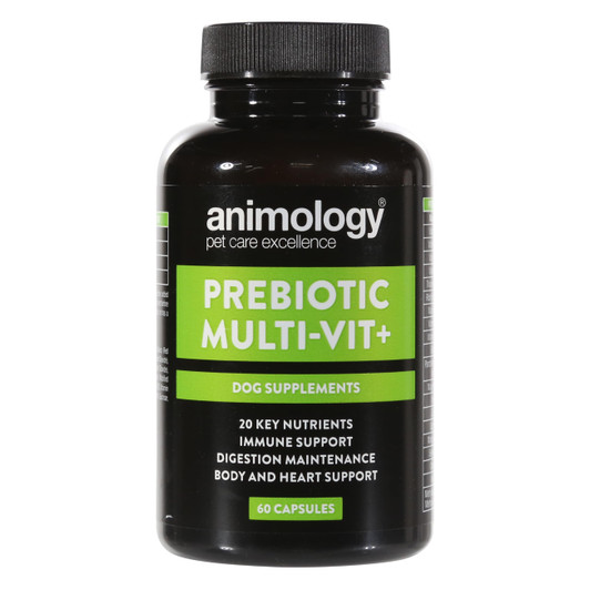 A prebitotic and multi-vitamin dog supplement containing an essential balance of ingredients that are ideal for good canine health.

Contains 18 essential vitamins and minerals
Ideal for joint care, flatulence and digestion
Helps support bowl function