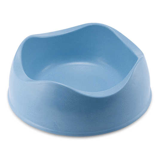 A food and water bowl made with plant-based materials including bamboo to help reduce our dependence on petroleum plastics. Instead, using renewable resources. Each bowl has an easy pick-up handle and a non-slip base.