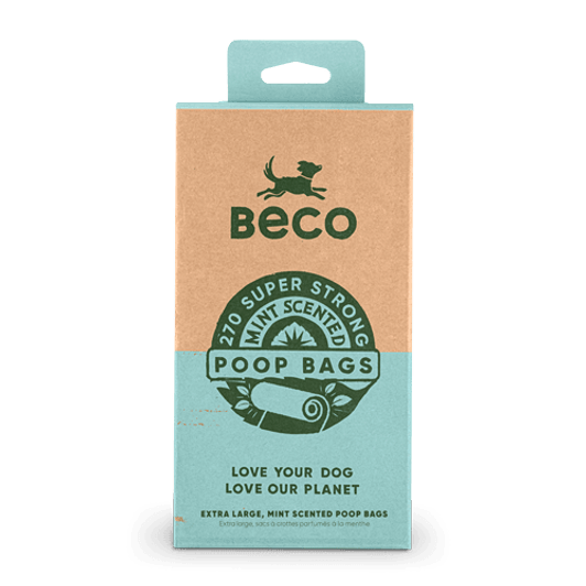 These bags on a roll are big, strong and degradable. Made to be extra long and thick to protect your hands, the bags are leak proof. Coming in at 33 x 22cm, they can handle some seriously big poops!

Every roll of degradable bags comes on a recycled cardboard core, and the cardboard packaging is 100% recyclable too. These rolls will fit in all standard bag dispensers and are also available in an unscented option.

Key Features

Big, strong and degradable
Dispenser friendly
Mint scented
Extra Thick
Recycled cardboard core on rolls
Recycled packaging