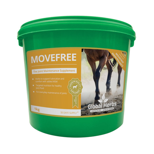 Movefree offers gentle and effective daily care. This traditional herbal blend supports equine joint mobility and aids normal flexibility. Movefree maintains the natural production of joint fluid. This advanced formula is designed to facilitate easy joint maintenance everyday. Suitable for all horses and ponies.