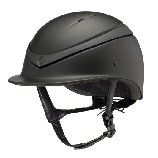 Luna has been designed for everyday riding and complements the performance Halo riding helmet.

The helmet features the same unique 360° ventilation system under the ring and three international safety standards (including PAS015).

The wide peak option improves vision in any weather.

Features
-360° ventilation system
-Additional ventilation on crown
-Slim and low-profile styling
-Available in black and navy
-Flexzone peak
-Washable padded headband
-Leather-look harness
-Wide peak available (sizes 55M-58cm)
-Multiple safety standards
-Made in the UK