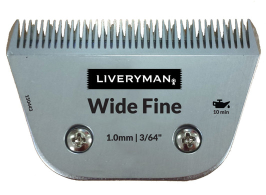Liveryman Wide A5 Snap on Blades are made from high quality steel and are suitable for use on out Harmony Plus and Bruno clippers. The 65mm wider cutting width make them more suitable for clipping horses or larger areas of hair. The cutting height in our wide blades ranges from 1mm to 2.4mm.