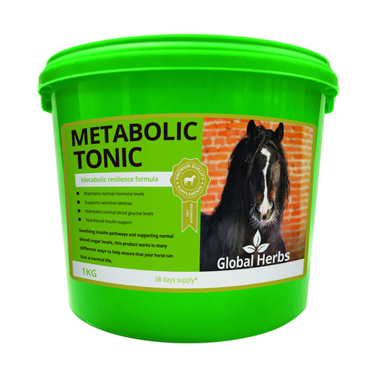 Helps your horse maintain a normal metabolism. The word itself describes how all the chemical reactions in the body work together. The body's metabolism naturally changes with the time of year and the amount of fat deposits present. Metabolism may also be affected by unusual environmental conditions and pollution. The state of the body's metabolism in such conditions affects energy levels, insulin resistance levels, blood glucose stability, fat levels in crest and belly, sensitive laminae and normal drinking and urination. If all these remain in normal harmony, your horses can live productive, energetic, fit and happy lives.