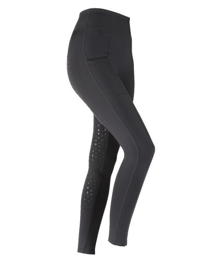 Sleek and quick drying, the Aubrion Hudson riding tights are pared down for smart presentation. Style detail: quick dry fabric, full silicone grip seat and legs, flat lock seams, supportive waistband, thigh phone pocket, Aubrion prints.