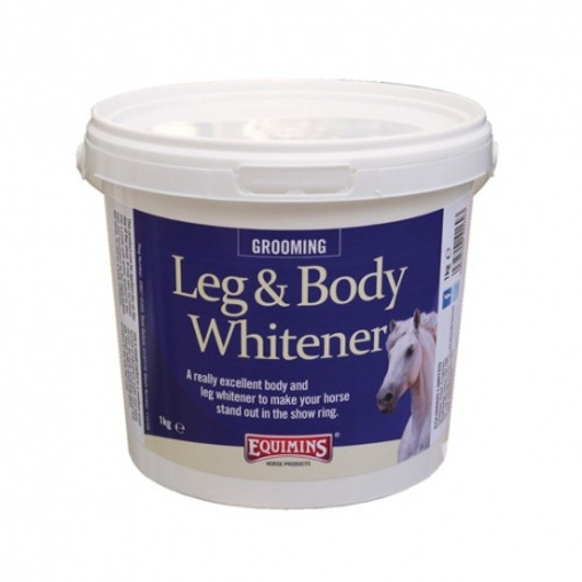 A really excellent body and leg whitener to make your horse stand out in the showring. This product can be applied on the day of the show. It may also be mixed to a paste with water, applied to the legs and bandaged up the night before the show.