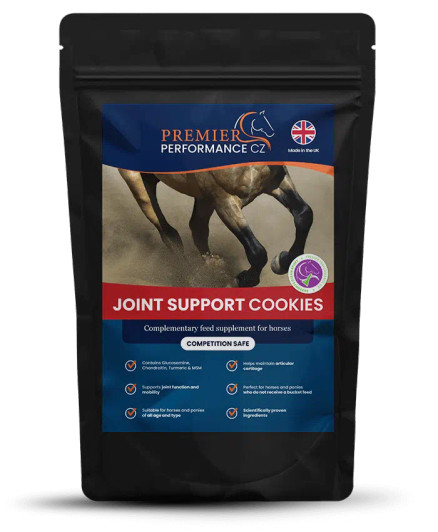 The Joint Support Cookie is a unique supplement, in bite size form!

They can be fed in place of a powdered supplement and are a suitable replacement for horses that don’t receive a hard feed.

Aids lubrication to the joints, supports soft tissue and contains important amino acids for collagen production necessary for healthy joints and movement.

Contains Glucosamine, Turmeric, Chondroitin, MSM, Boswellia, Omega 3 & Vitamin C and a combination of natural superior vitamins, minerals, and herbs of the highest quality that provides the essential nutritional building blocks for the healthy horse.

Suitable for all horses and ponies in light to medium work, and older horses and ponies to support mobility and joint function.

Can also be fed to performance horses at the higher rate indicated.

Does not contain chemicals, fillers, binders or other known prohibited substances as defined by the FEI.

Contains molasses so if your horse is sensitive to this ingredient, or has a history of EMS or laminitis we recommend feeding our JointPrem Daily powder instead.