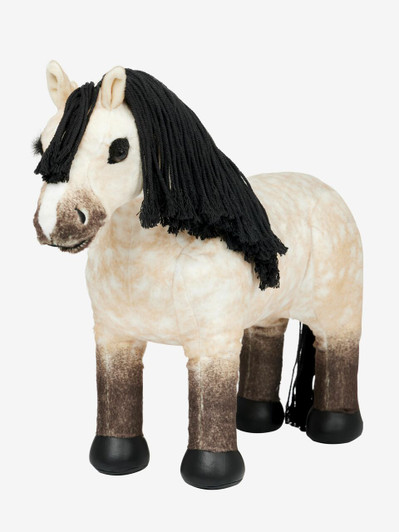 Dream is a striking Dun Pony with a dappled coat and white stipe on his face

Standing securely on all four legs, the pony is still soft and flexible making it safe for young children (3yrs +) to play with.