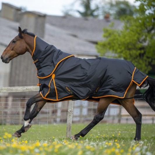 A new addition to the Trojan range; the 100g Dual Set offers greater flexibility thanks to its detachable neck cover, with benefits of layering in changing weathers. The included neck cover fastens with elasticated touch close straps. This rug set is a must for Spring/Autumn, and features all of the benefits of the Trojan range: 600D waterproof breathable ripstop outer, shoulder pleats for ease of movement, adjustable buckle chest straps, cross surcingles, and tail flap.
Equipped with safety breakaway elasticated detachable leg straps

• 600 denier ripstop outer
• 100gsm insulated full
• Detachable neck cover
• Waterproof
• Breathable
• Nylon lining
• Cross surcingles
• Equipped with safety breakaway elasticated detachable leg straps
• Tail flap
• Shoulder pleat to reduce rubbing
• Double buckle breast fastenings,