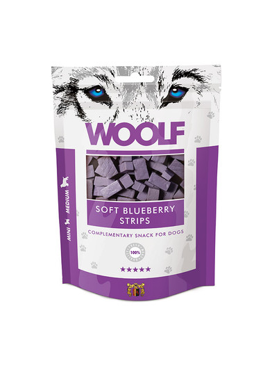 These Soft Blueberry Strips are made of 100% protein sources to provide the highest quality and the best nutritional intake. The Woolf snack, once cooked, is packed without any chemical additives, preservatives or colourings. To ensure the conservation, an oxygen absorber is placed within the bag. The pack is fitted with a zip.

Suitable for all sizes of dog.

Contents: 100g