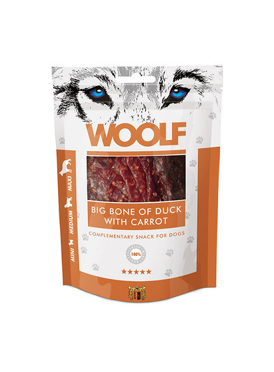 The Woolf Snacks are specially designed for dogs of all sizes. The Snacks are made of 100% high quality protein sources to provide the highest quality and the best nutritional intake. The Woolf snack , once cooked, is packed without any chemical additives, preservatives or colourings. To ensure the conservation, an oxygen absorber is placed within the bag . The pack is fitted with a zip.

Contents: 100g