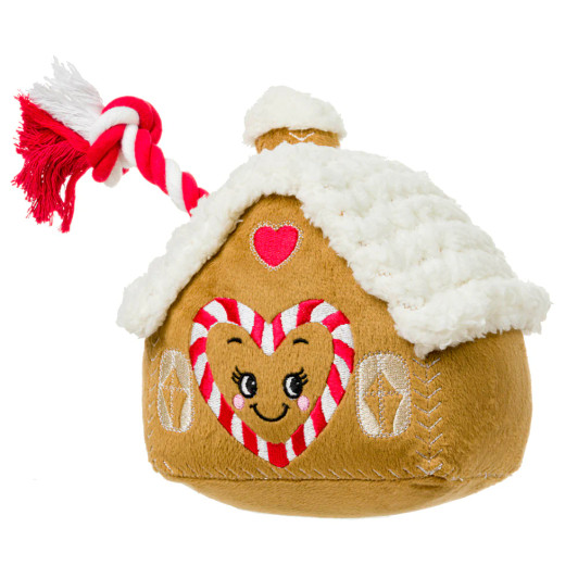 House of Paws Gingerbread House Thrower Dog Toy