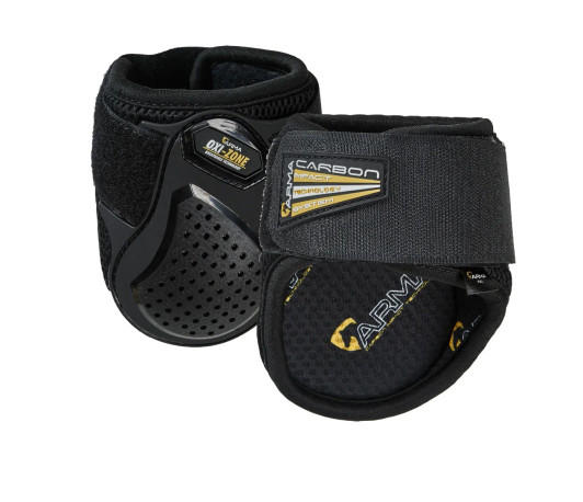 Performance level ARMA OXI-ZONE fetlock boots offer next-generation protection with excellent temperature regulating features. 360° VENTILATION: Directional venting of the outer shell and open structure fabrics keep air circulating all around the leg to dissipate heat and reduce moisture levels. 4D IMPACT PROTECTION: FlexFit TPU moulded outer with directional venting for protected areas. Air Motion 3D mesh encourages airflow. Zonal EVA foam buffers impacts to the most vulnerable areas. Shock absorbing TPG perforated foam* inner with waffle weave wicking lining ? lighter than neoprene and low water absorption, remaining protective even when warm. PIERCE PROOF: Fine metal mesh lined ventilation channels prevent penetration of debris. Further detail: smooth tough outer to deflect blows, recessed stitching, elasticated straps with adjustable pin fastening for a secure quick fit. Set of 2. *Reach standard - GRS certified recycled. Cert CU1134936GRS-2022-00020462.