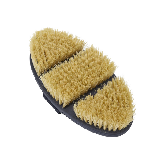 Coarser bristles on the LeMieux Flexi Scrubbing Brush make getting tough dirt and stains out of your horse's coat a breeze. The flexible shape means you can reach almost every part of the horse's body, even cleaning those hard-to-get-at places.
The ergonomic shape fits into the hand perfectly, reducing wrist strain while allowing you to have a better grip when holding the brush. An elasticated strap guarantees a perfect fit. Coarser bristles on the LeMieux Flexi Scrubbing Brush make getting tough dirt and stains out of your horse's coat a breeze. The flexible shape means you can reach almost every part of the horse's body, even cleaning those hard-to-get-at places.
The ergonomic shape fits into the hand perfectly, reducing wrist strain while allowing you to have a better grip when holding the brush. An elasticated strap guarantees a perfect fit.