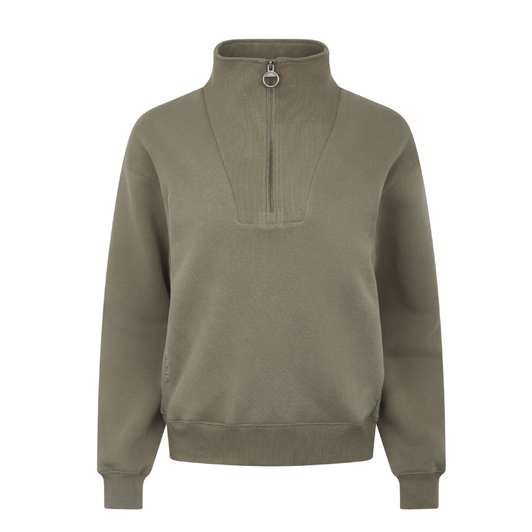 An update to one of the favourite best-selling styles, this relaxed-fit quarter zip sweater is a LeMieux must-have for good reason.The ribbed quarter zip neck makes for easy outfit changes, while the LeMieux embroidered logo on the back of the neck stands out from the crowd.

Drop shoulder styling is easy and comfortable to wear, with added cosiness from the soft carbon brushback fleece material. The ribbed hem and cuffs keep the cold at bay.Easy-access side-entry pockets are ideal for keys, cold hands and treats. Available in a selection of adorable gelato-toned colours, it's the perfect layer for any season.