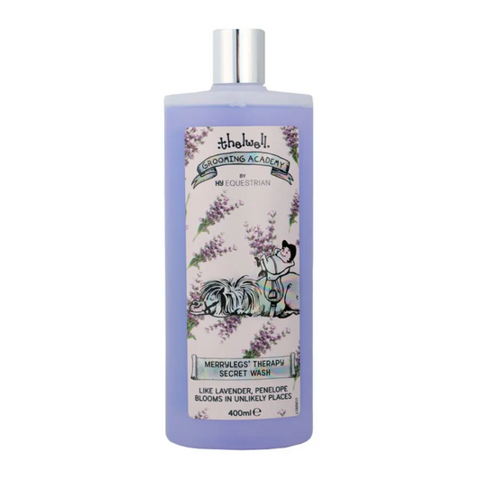 Like lavender, Penelope blooms in unlikely places! Sit back and relax, treat your pony to a spa day with the Thelwell Grooming Academy by Hy Equestrian. The natural lavender oil in this cooling wash releases calming aromas whilst promoting wellbeing. A timesaving, no rinse formula that will leave your pony smelling amazing! With no hidden detergents or soap hidden in the wash, this is a must have addition to your bathing kit. Patch test advised before use.