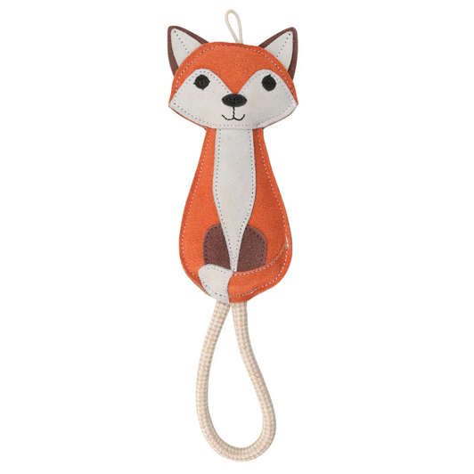 The Benji & Flo Country Dog Toy range, are the perfect toys to keep your dog amused! Made from a natural suede filled with sustainable jute fibres and features a braided rope, perfect for interactive play time or chewing – great for throwing and playing fetch with. This tough, long lasting and eco-friendly toy will keep your dog entertained for hours!Pets should always be supervised when playing with toys. Remove if your dog chews off any pieces. Not machine washable. No toy is indestructible.