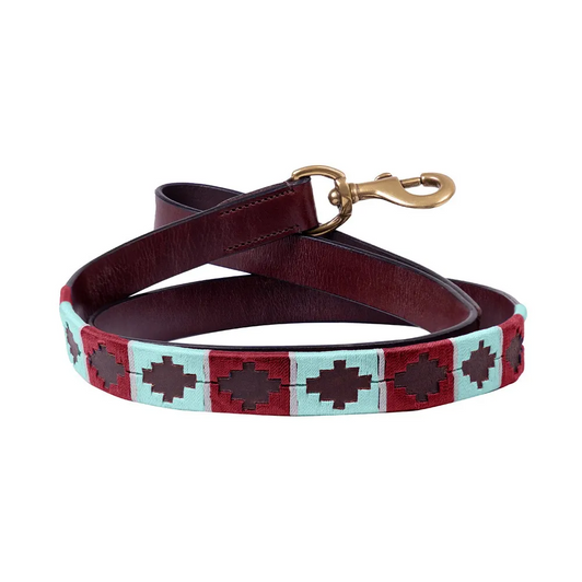 Featuring a classic design and crafted from premium quality leather, the Benji & Flo Sublime Polo Leather Dog Lead is the perfect accessory for any pup. Beautifully embroidered onto the leather is a timeless Polo pattern. Available in various stunning colour combinations and topped with a sturdy gold hardware clip for a touch of luxury. Made to match the Sublime Polo Collars. Replace lead at the first sign of damage.