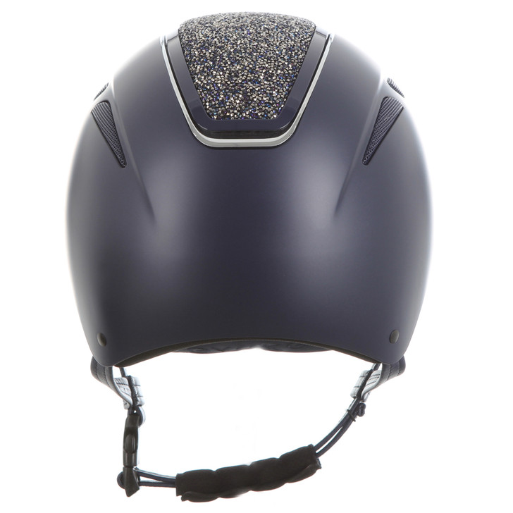 Introducing the star in our galaxy, the Callisto Classic peaked riding helmet in a stunning navy metallic finish with highshine chrome & navy vent, finished off with complimenting chrome & black evoke branding. A pinnacle of style, safety and sophistication.
 

Conforms to PAS 015: 2011 Standard; EN 1384 2023
Kitemarked to PAS 015: 2011
CE & UKCA marked
Lightweight ABS peaked helmet* with triple ventilation
Soft touch four-point adjustable leatherette harness
Individual centimetre sizing