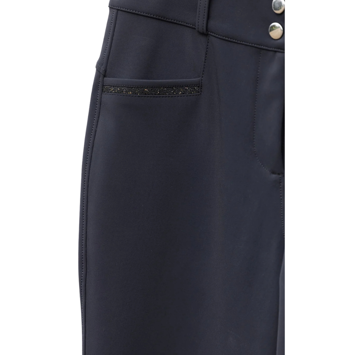 Elevate your riding wardrobe with the Aspen Diamond Breeches, where contemporary design meets timeless elegance. Crafted for the discerning equestrian, these luxury breeches feature a refined diamond pattern that catches the light with subtle sophistication. The premium fabric offers exceptional comfort and durability, allowing you to focus on your performance in the saddle. Perfect for both competition and everyday riding, these breeches combine modern aesthetics with the quality standards expected by serious riders.

Available in UK Size 6-18, size guides can be found on the footer of our page for US/EU conversions.

Luxury 4-way stretch Italian Material
Subtle branding for the modern chic rider
Knee silicone 
High-waist band with 3 buttons, and a clasp cover internally for comfort.
Sock opening for comfort 
Designed for performance, and you.