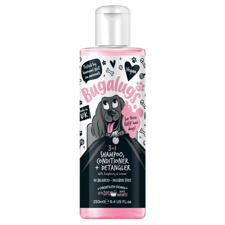 Bugalugs 3 in 1 Detangler Shampoo Raspberry & Lemon