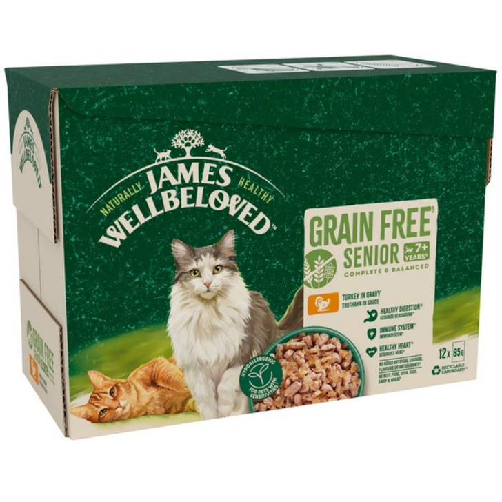James Wellbeloved Cat Turkey Senior Adult Pouch