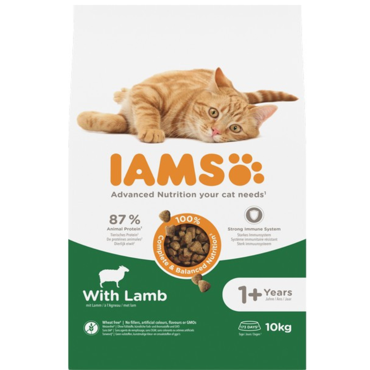 Iams Vitality Adult Cat Food Lamb 10kg