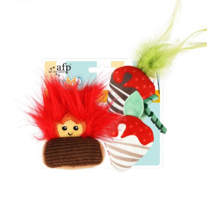 All for Paws Catoon 3 Pack Cat Toys