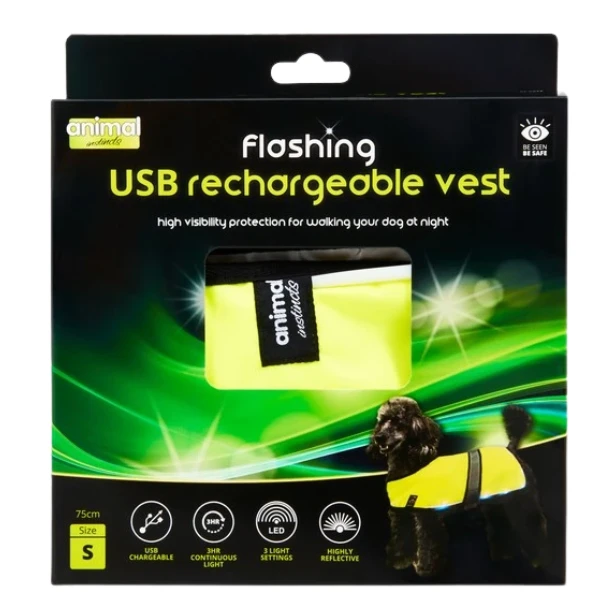Animal Instincts Flashing Safety USB Flash Reflective Vest