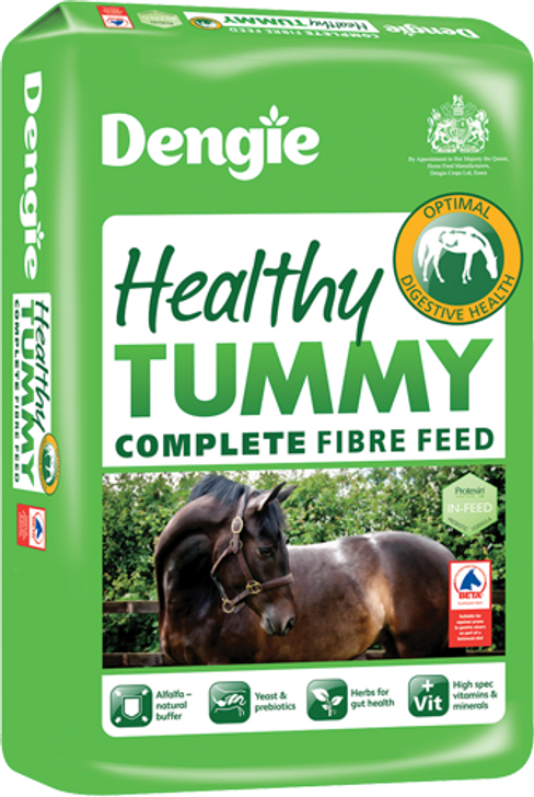 A nutritionally balanced, medium-calorie fibre feed containing the latest ingredients known to promote gut health including alfalfa. Made from pure alfalfa which is naturally low in sugar and starch and is proven to be a natural buffer to maintain correct acidity levels in the digestive tract. It contains ADM Protexin In-Feed Formula, which supplies prebiotics and yeast to maintain gut health as well as a high specification of vitamins and minerals, including B vitamins plus additional magnesium and calcium are included to help maintain optimal digestive health. Not only that but it contains a unique blend of herbs including oregano, cinnamon, ginger and thyme which are believed to be powerful antioxidants alongside a light oil coating has been included for slow release energy and coat shine.

Free from molasses and preservatives