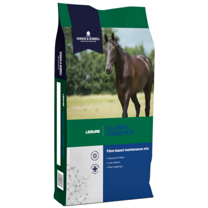 Classic Fibre Mix is a complementary feed specifically for horses and ponies. Low in starch and non- heating this mix is suitable for though who could do without the 'fizz'. This Mix also offers a source of digestible fibres.