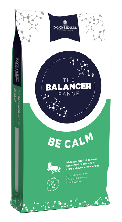 The Be Calm Balancer is a high specification, fully balanced balancer feed that is suitable for all horses at rest or in work that are sensitive or anxious. Low in sugar and starch this feed contains a mixture of chamomile, lemon balm and vervain to support an even temperament. These herbs are all traditionally used to promote a calmer temperament and support the horse through times of stress or change. It also includes QLC antioxidants which are natural plant based antioxidants supporting the body's natural antioxidant capacity along with biotin & Methionine for hoof development.